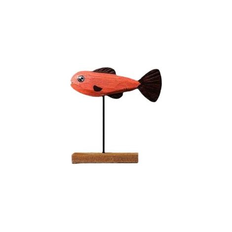 Fischstatue aus Holz, nordische Wohndekoration, Fischskulptur, Ornament A (1/5)