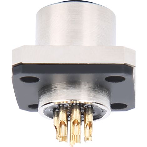 Connecteur étanche à 8 broches, embase carrée, pour fournitures industrielles M12HS8 (1/5)