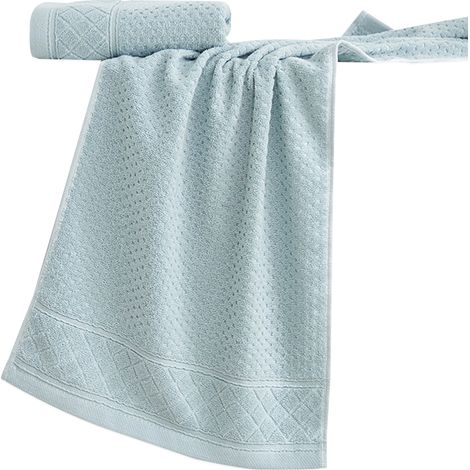 Lot de 4 serviettes pour les mains (34 x 74 cm), en coton, ultra douces et très absorbantes (vert clair). (1/5)