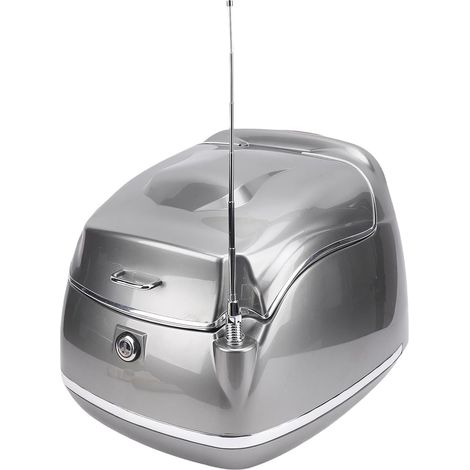 38L Haut Arrière avec Serrure et clé Rétro étanchéité Fit Vélos Scooters Queue (Lune Argent) (1/5)