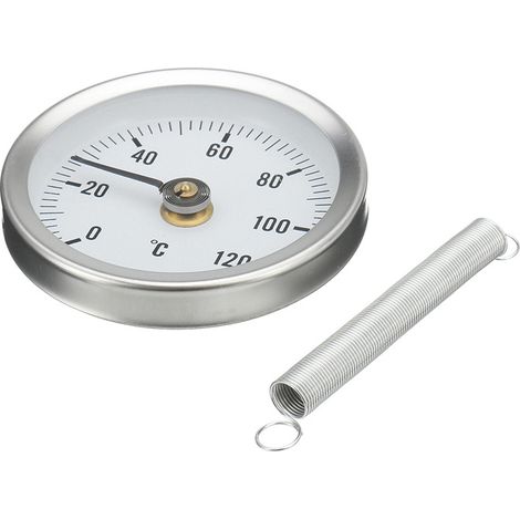 Thermomètre industriel à aiguille, boîtier inox, cuivre, réglable, 63 mm (1/5)