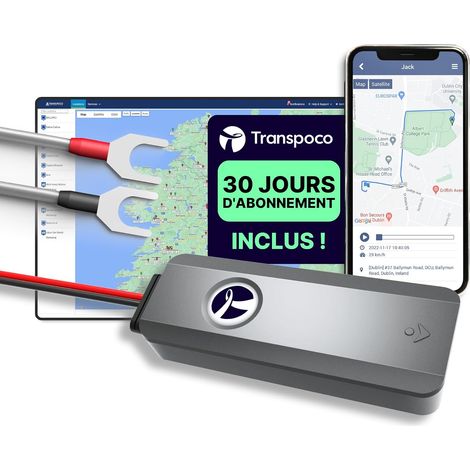 Traceur GPS Voiture et Moto - Tracker Temps Réel avec Alarme, Batterie Autonome Longue Portée, App Android/iOS (1/5)