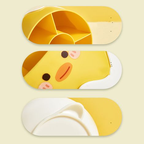 Seau de rangement pour produits cosmétiques, rangement de bureau compartimenté en plastique pour produits cosmétiques, étagère anti-poussière, porte-stylos de rangement et d'organisation, livraison di (1/5)