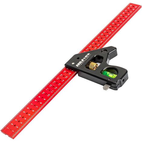 Kombinierter Winkelmesser für Holzbearbeitung, 40 cm lang, beweglicher Winkelmesser