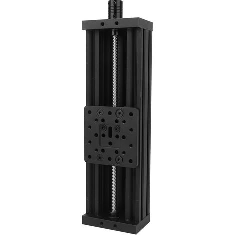 Lineartisch mit Spindelführung, Aluminiumlegierung, für 3D-Drucker und Graviermaschinen, Gewindesteigung 2 mm, Schwarz/Silber/Schwarz, 250 mm (1/5)