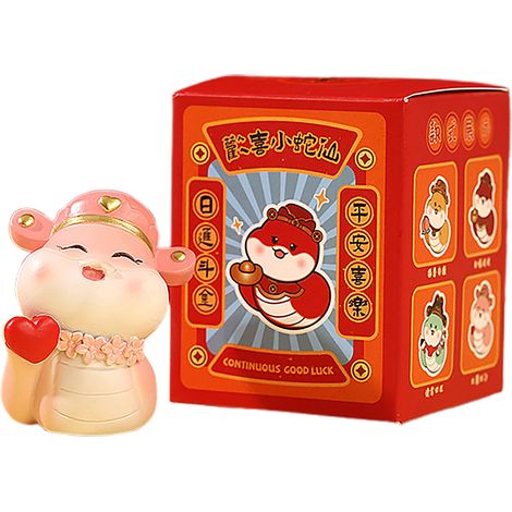 Schreibtischdeko „Fröhliche kleine Schlange“ – Feng Shui, Neujahr, Wohndekoration – Set mit fröhlicher, fliegender kleiner Schlange (1/2)
