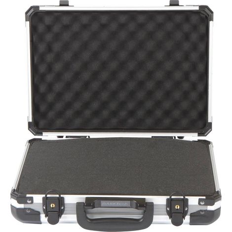 Toolcraft – Mallette de rangement en aluminium avec insert en mousse – Dimensions 330 x 230 x 90 mm – Deux cadenas verrouillables – Coins renforcés (1/5)