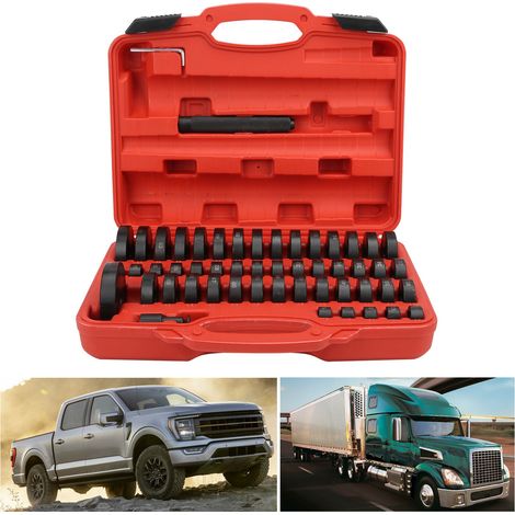 Kit d'outils de 52 pièces pour la réparation automobile : démontage et pose de joints d'huile, outil de montage de roulements de moyeu de roue (surpoids) (1/5)