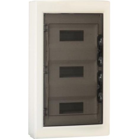centralino da parete 36 moduli, bianco IP40, 400x400x120 mm, RAL 9016, ideale per installazioni elettriche domestiche e industriali