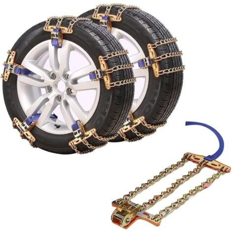 Chaînes à Neige pour Voitures, chaînes de sécurité antidérapantes pour pneus de Neige d'hiver, chaînes de sécurité pour Voiture/SUV/Camion（S）