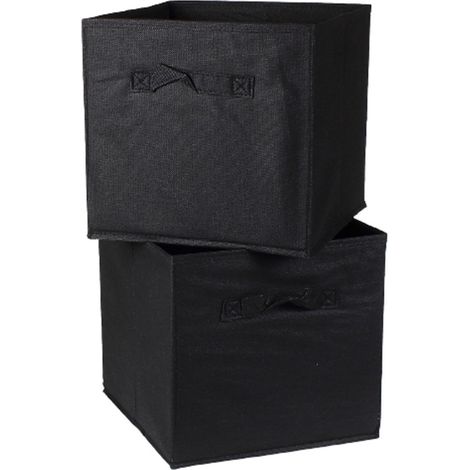 Calicosy – Cube de rangement pliable intissé 28x28cm – Lot de 2 – Pour espaces confinés – Matière PP intissé avec renfort carton