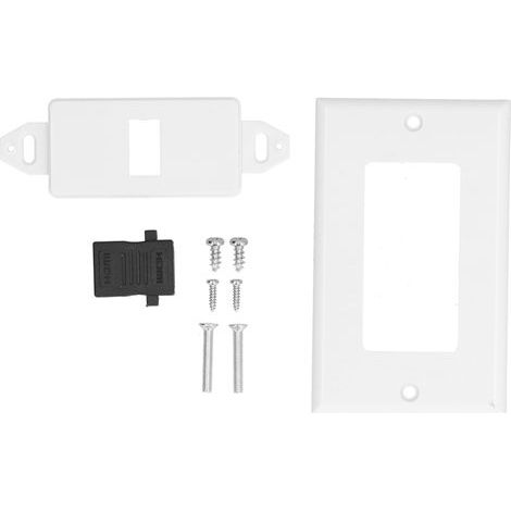 1-Port HDMI Wall Plate, White – 4K UHD Transmission, ARC/eARC, HEC, Solderless Installation (1/5)