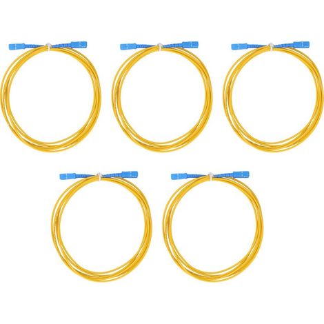 5pcs Câble de Rallonge Fibre Optique Monomode Gaine LSZH Cordon de Brassage Fibre Optique Grade Télécom (1/5)