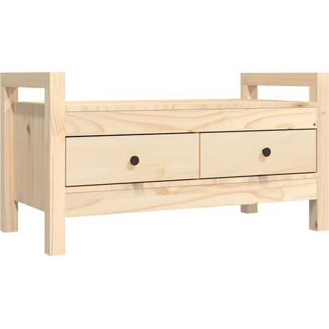 Maison Exclusive - Banco de recibidor madera maciza de pino 80x40 (1/5)