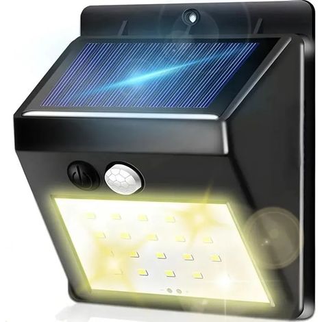 Lampes solaires extérieures détecteur mouvement 20 LED IP64, 1200mAh, applique murale jardin, lumière extérieure Retoo YYV (1/4)