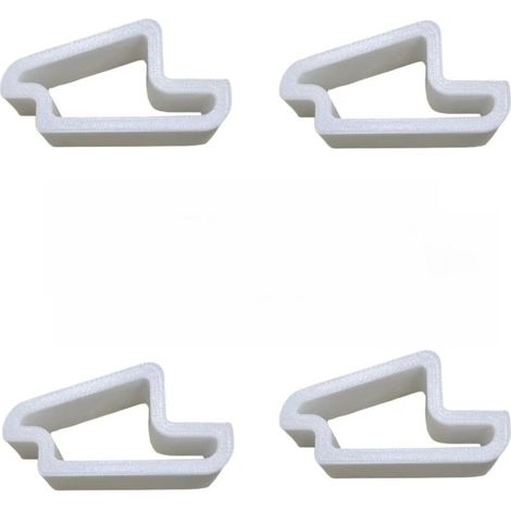 Set mit 4 Tür- und Fensterstoppern – Robuster, stoßdämpfender Kunststoffstopper mit Schienenverriegelungsset für Fenstertüren (Balkontüren), einfache Montage (Weiß) (1/5)