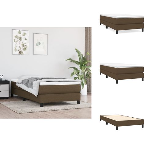 Boxspringbett mit Matratze Dunkelbraun 90x200 cm Stoff - Boxspringbett - Doppelbett - Betten - Matratze - Nachttisch (1/5)
