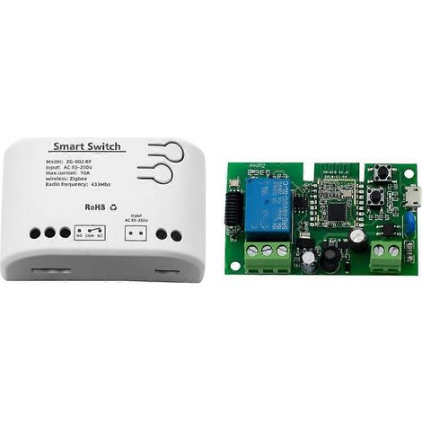 Relais de disjoncteur Zigbee 85-250 V : module de commande compatible avec l’application Tuya Smart Life, Alexa, SmartThings et le hub eWeLink. (1/5)