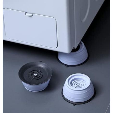 Amortisseurs lave linge,4 pièces Patins Anti Vibration Tampon, Universel Pieds Stabilisateur Piédestal pour Machine à Laver et Réfrigérateur sèche-linge(S) (1/3)