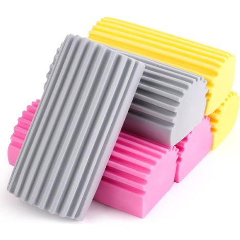 Houhence – Lot de 6 éponges de nettoyage PVA – Réutilisables et lavables – Nettoyage double face pour surfaces délicates et poussières – Pour verre et métal (1/5)