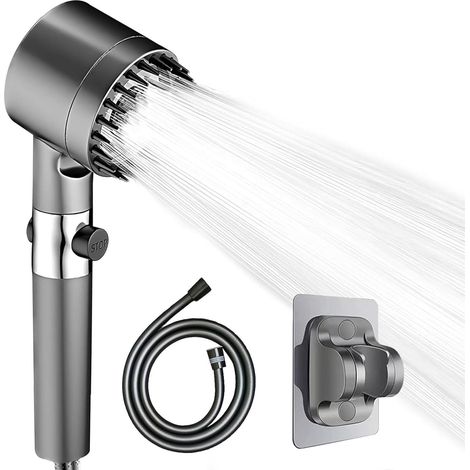 Handbrause mit 3 Düsen und hohem Wasserdruck (inkl. 1,5 m Schlauch und Halterung). – AquaForge
