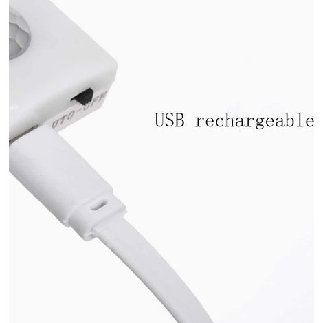 Lampe LED Placard Toivize Détecteur Mouvement PIR Rechargeable USB 350mAh Lumière Blanche Sans Fil pour Armoire Couloir (1/4)