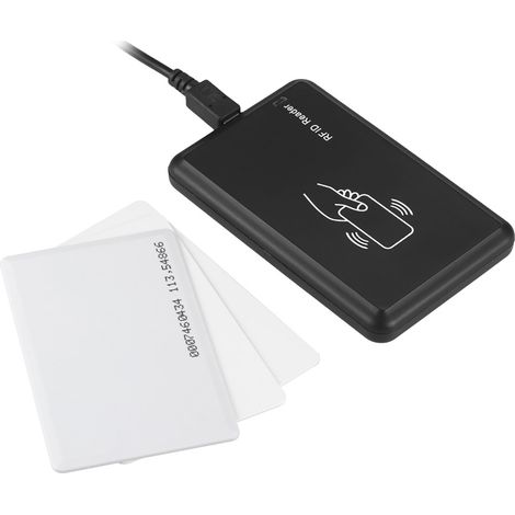125 kHz & 13,56 MHz USB-Näherungs- & kontaktloser Smart-RFID-Kartenleser, dualfrequenzprogrammierbarer Desktop-Kartenleser für MIFARE EM (1/5)