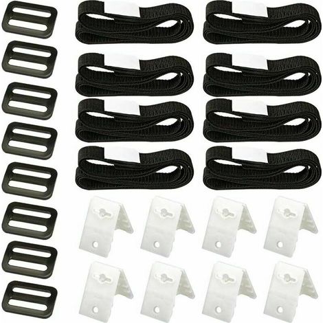 Kit de fixation de couverture solaire pour piscine 8 sangles de couverture solaire Ensemble de sangles de bobine universelles pour fixer la couverture solaire pour piscines enterrées (1/5)