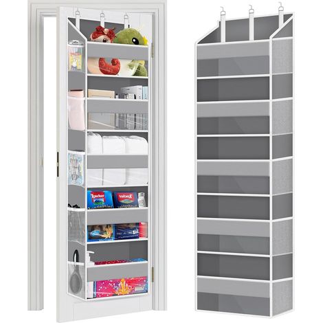 organisateur de porte suspendu 5 compartiments tissu non tissé 40 x 18 x 140 cm salle de bain chambre cuisine