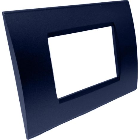 Placchetta per interruttore a 3 posti blu navy cassetta 503 compatibile con bticino living light supporto cover (1/2)