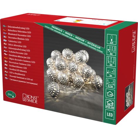 Guirlande Lumineuse Décorative à LED, Métal, 1.44 W, Blanc (1/3)