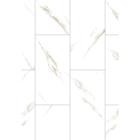 Mexen River White Vinylplatten 610 x 305 mm LVT Dryback 2,5 mm, PVC-Unterlage, 4 V-Fuge, Jazz White - F1450-0610-305-255-4V1-01 (1/2)
