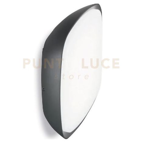 GES090- PLAFONIERA ALLUMINIO GRIGIO ANTRACITE IP65 A LED 4000K 2000LM 20W