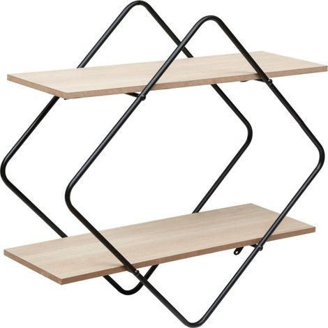 Étagère Murale Design "Nena" 48cm Noir & Beige (1/2)