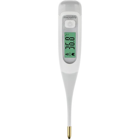Thermomètre médical numérique, 8 secondes à lecture instantanée Thermomètre oral et aisselles, pointe dorée sans nickel pour peaux sensibles, moniteur de fièvre 3 en 1 pour adultes (1/5)