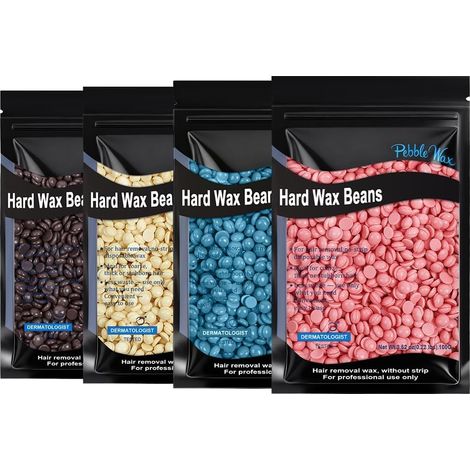 Perles de Cire, 400g Cire à Épiler sans Bandes,Brésilienne,A  Cire d'Épilation en Douceur,pour Homme Femme, Perles Cires Dures pour Bikini Visage Jambes Sourcils (1/5)