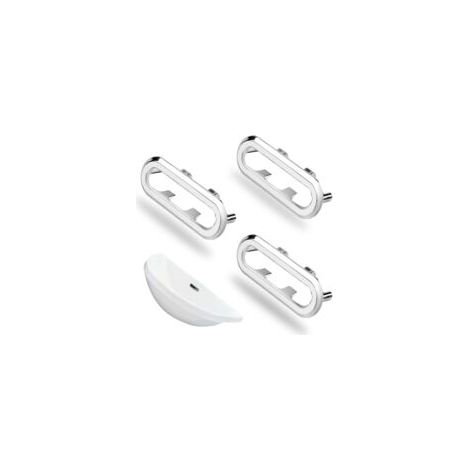 Ensemble de trop-plein pour évier (3 pièces), bague de bouchon de trop-plein, couvercle d'évier pour ouverture rectangulaire, bague/couvercle de trop-plein, bouchon de trop-plein - Crezuo (1/4)