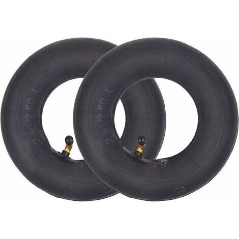 Lot de 2 Chambres à air avec Tige de Valve pliée TR87 2.80/2.50-4 280/250-4 Remplacement pour Diables, Chariot Utilitaire, Tondeuses à Gazon, Brouettes, Dollys, Scooters (1/4)