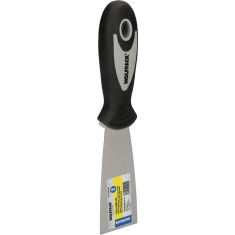 WOLFPACK LINEA PROFESSIONAL Manico di spatola Gummy Lama di presa 40 mm. Spatola per gesso, spatola per pittori, spatola per stucco, spatola per cartongesso, ecc. (1/3)