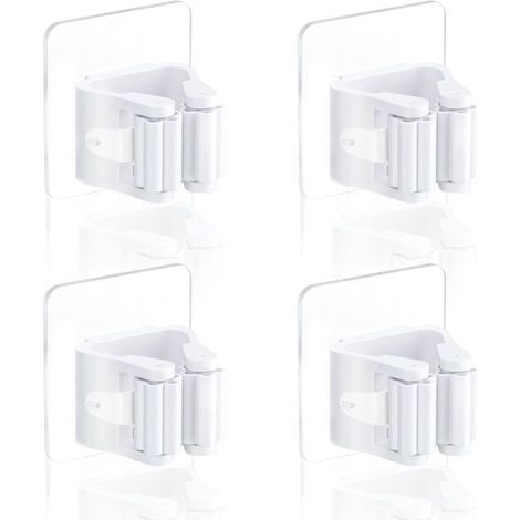 4 Pièces Porte-Balais Mural Sans Perçage pour Cuisine Salle de Bain Jardin et Garage – Range-Balai Robuste et Facile à Installer (1/5)