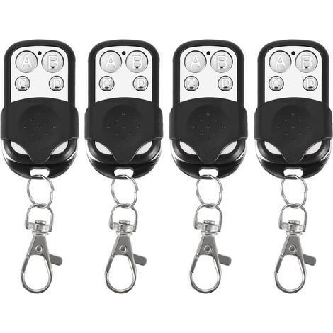 Un ensemble de 4 télécommandes universelles sans fil clones, adaptées aux voitures, aux portes de garage et aux portails, 433,92 MHz. (1/5)