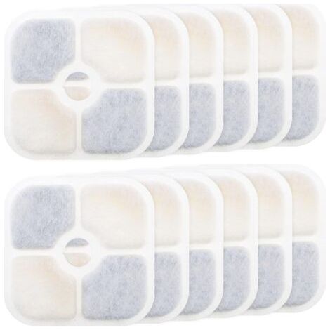 Filtres pour fontaine à eau pour animaux, lot de 12, compatibles avec la fontaine à eau pour chats Catit PIXI 43717, accessoires pour fontaine à eau pour animaux (1/5)