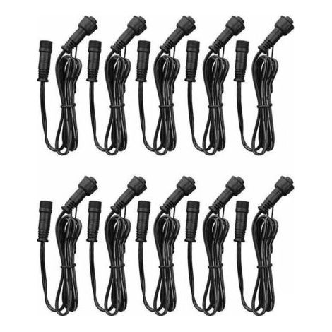 Cable Rallonge, 10 Pack, Pour Spots LED Encastrables,Etanche IP67,1M / 3.3Ft, 2Pin, avec connecteurs mâles et femelles (1/4)