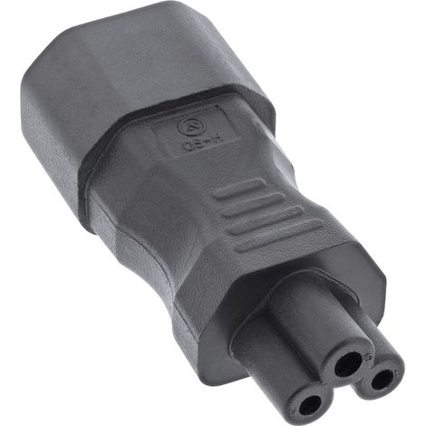 InLine 16723B - Adattatore di alimentazione IEC 60320 C14/C5, 3 poli per dispositivi freddi/notebook (1/4)