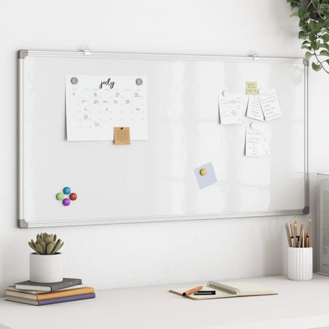 Tableau blanc magnétique 100x50x1,7 cm aluminium