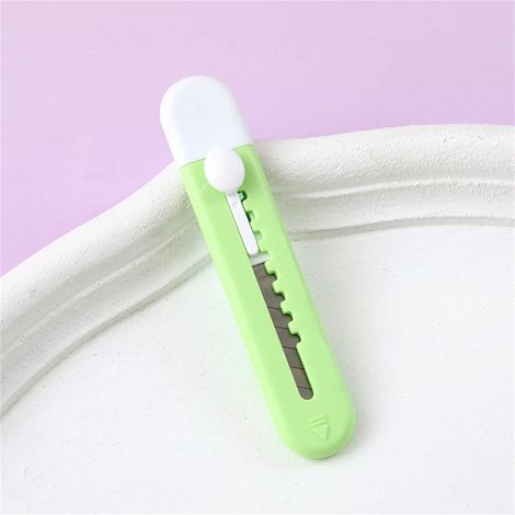Cutter Mini - Lame En Acier Allié - Pour Découpe Emballages Papier Et Papier Peint - Usage Étudiant Et Livraison - 1 Pièce (1/5)