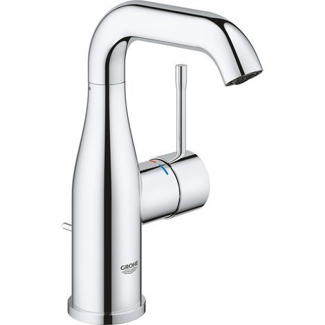 Mitigeur lavabo eau chaude/froide avec bonde clic-clac – Installation monotrou – Poignée métallique – Cartouche céramique (1/5)