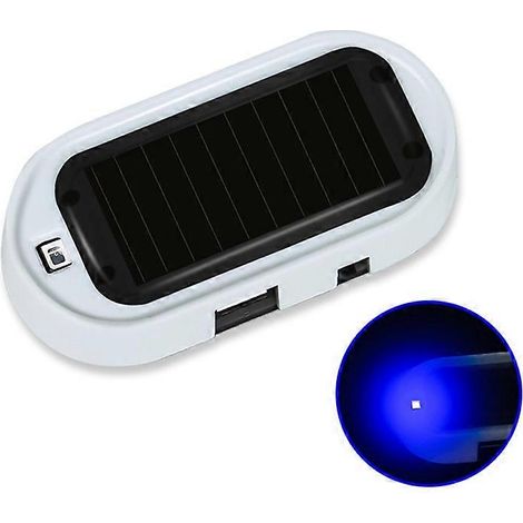 Alarme solaire simulée pour voiture, sans fil, avertissement antivol, LED clignotante (1/5)