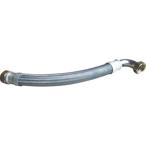 Flexible chauffage 1 écrou tournant 1"1/4 - 1 écrou tournant coudé 1"1/4 - 500mm