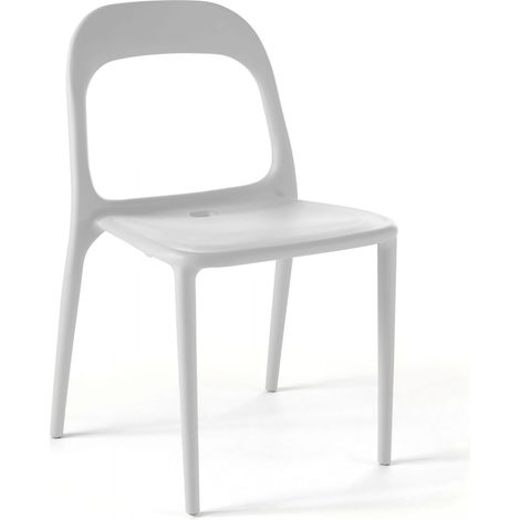 Chaise en plastique polypropylène blanche (1/5)